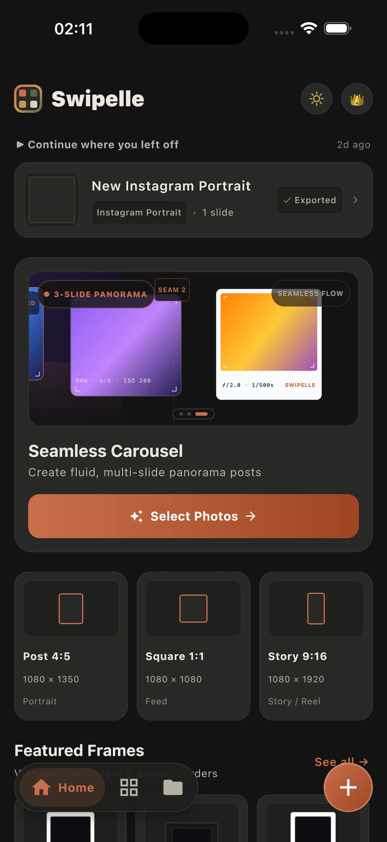 Swipelle Home & Seamless Carousel Creator